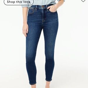 J Crew Jeans 9 High Rise Toothpick Denim Raw Hem Size 31